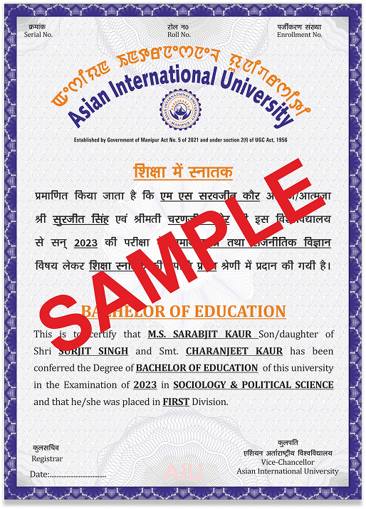 Certificate Sample